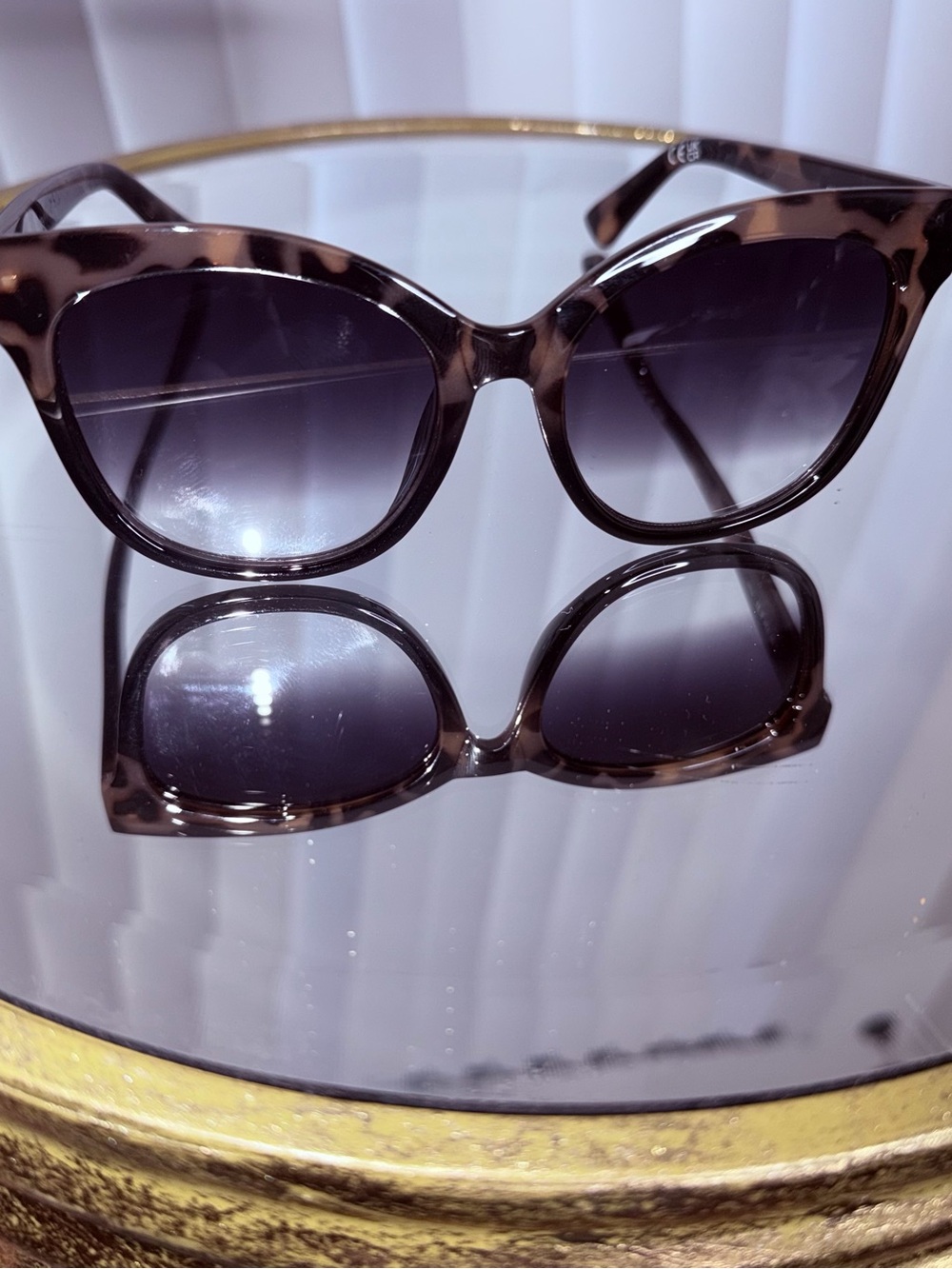 Quay Australia Tortoiseshell Cat-Eye Sunglasses with Gradient Smoke Lenses